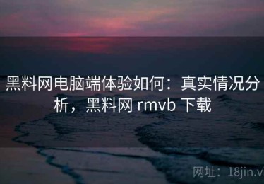 黑料网电脑端体验如何：真实情况分析，黑料网 rmvb 下载
