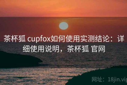 茶杯狐 cupfox如何使用实测结论：详细使用说明，茶杯狐 官网