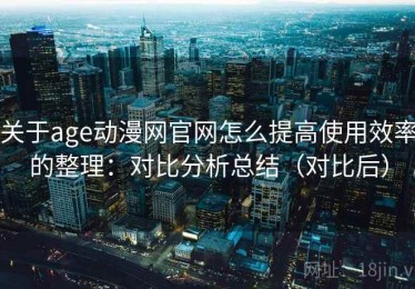 关于age动漫网官网怎么提高使用效率的整理：对比分析总结（对比后）