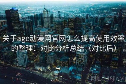 关于age动漫网官网怎么提高使用效率的整理：对比分析总结（对比后）