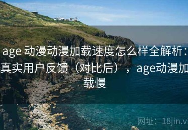 age 动漫动漫加载速度怎么样全解析：真实用户反馈（对比后），age动漫加载慢