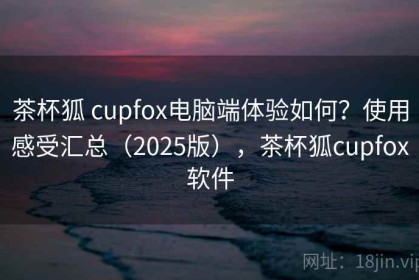 茶杯狐 cupfox电脑端体验如何？使用感受汇总（2025版），茶杯狐cupfox软件