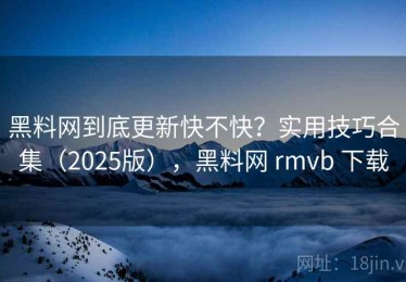 黑料网到底更新快不快？实用技巧合集（2025版），黑料网 rmvb 下载
