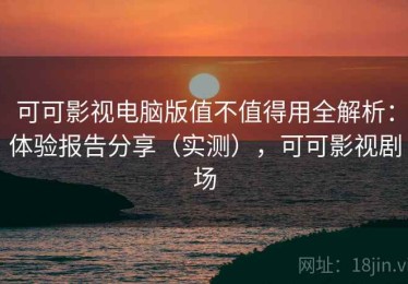 可可影视电脑版值不值得用全解析：体验报告分享（实测），可可影视剧场