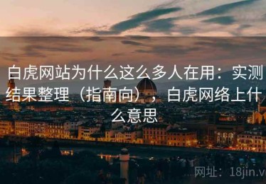 白虎网站为什么这么多人在用：实测结果整理（指南向），白虎网络上什么意思