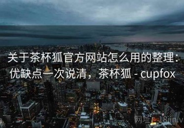 关于茶杯狐官方网站怎么用的整理：优缺点一次说清，茶杯狐 - cupfox