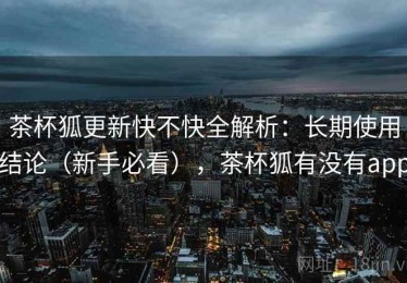 茶杯狐更新快不快全解析：长期使用结论（新手必看），茶杯狐有没有app