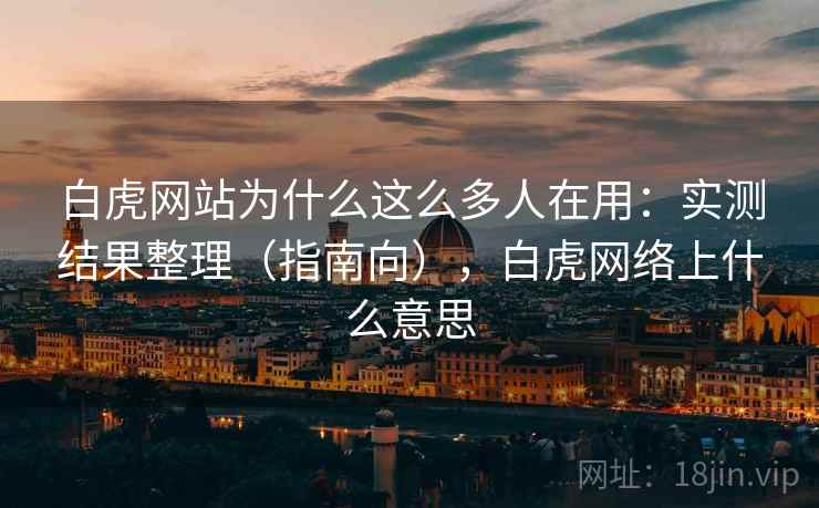 白虎网站为什么这么多人在用：实测结果整理（指南向），白虎网络上什么意思