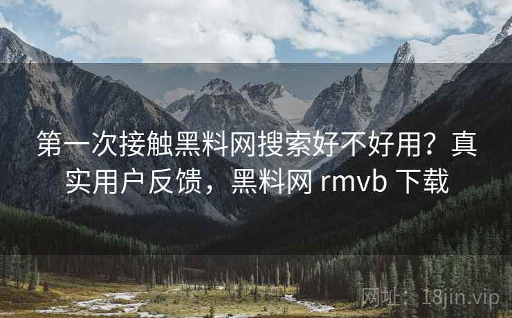第一次接触黑料网搜索好不好用？真实用户反馈，黑料网 rmvb 下载