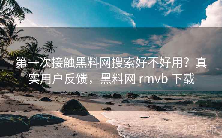 第一次接触黑料网搜索好不好用？真实用户反馈，黑料网 rmvb 下载