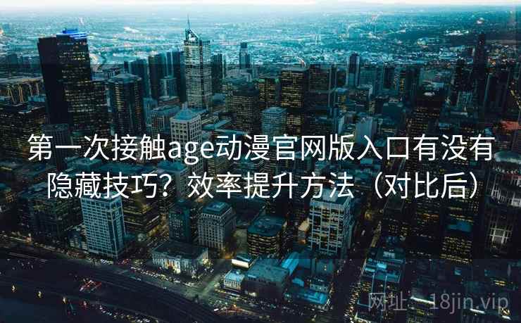 第一次接触age动漫官网版入口有没有隐藏技巧？效率提升方法（对比后）