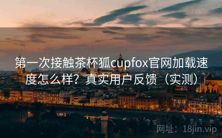 第一次接触茶杯狐cupfox官网加载速度怎么样？真实用户反馈（实测）